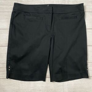 Cache women 14 cotton blend dress shorts black